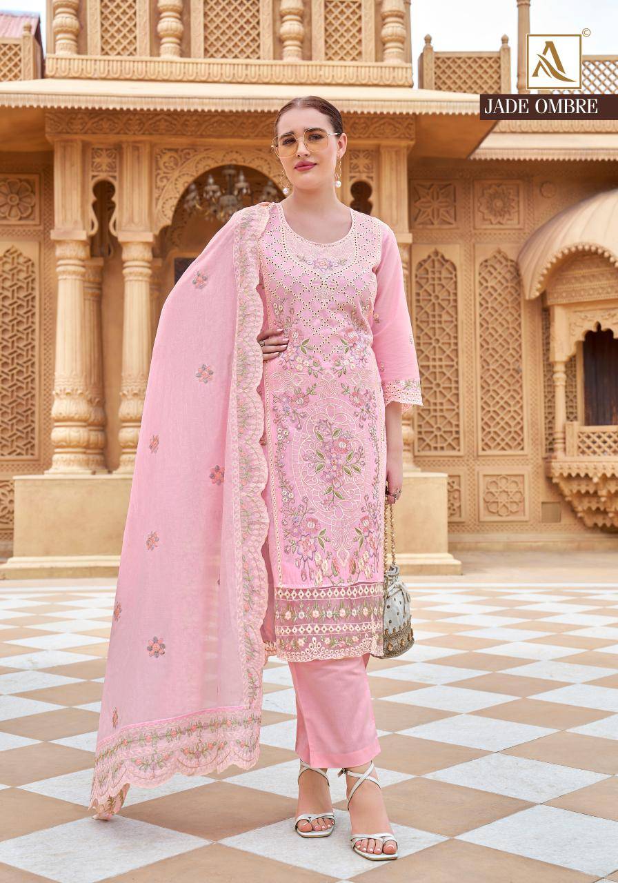 Alok suit jade ombre Wholesale dress materials online